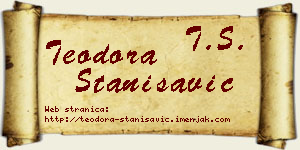Teodora Stanisavić vizit kartica